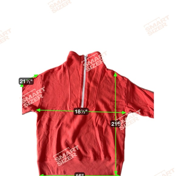 Anthropologie sundry orange quarter zip pullover - Picture 8 of 8